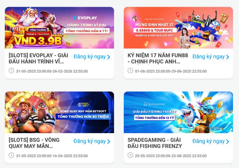 Khuyến Mãi Fun88 2025: Ưu Đãi Toàn Diện Cho Người Chơi Cá Cược 2 Chương trình hoàn tiền liên tục không giới hạn