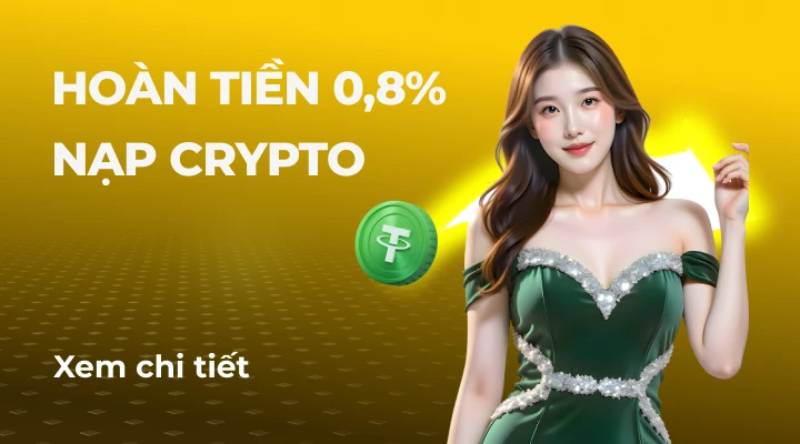 Khuyến Mãi Uk88 - Ưu Đãi Nổi Bật Và Cách Nhận Thưởng Hiệu Quả 3 Hoàn tiền 0.8% khi nạp bằng crypto