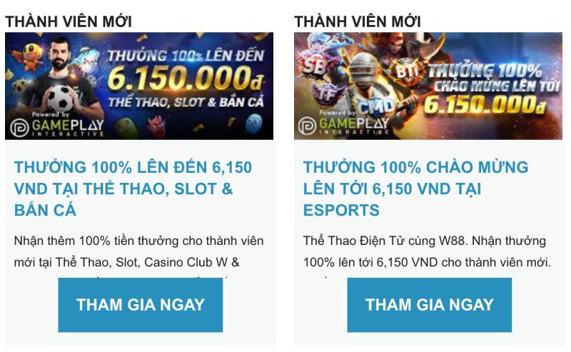 Khuyến Mãi W88 Năm 2025 - Tận Dụng Ưu Đãi Để Bứt Phá 2 Thưởng 100% giá trị nạp đầu