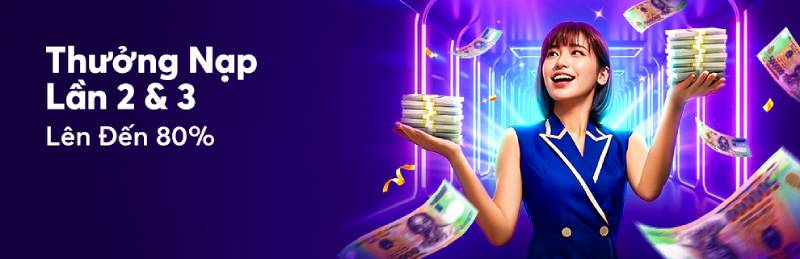 Khuyến Mãi Bk8 Mới Nhất Dành Cho Người Chơi 2025 3 Thưởng nạp lần 2 và 3 lên đến 80%