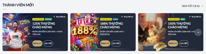 Ưu Đãi Hấp Dẫn M88 Dành Cho Người Chơi Năm 2025 1 Ưu đãi dành cho thành viên mới